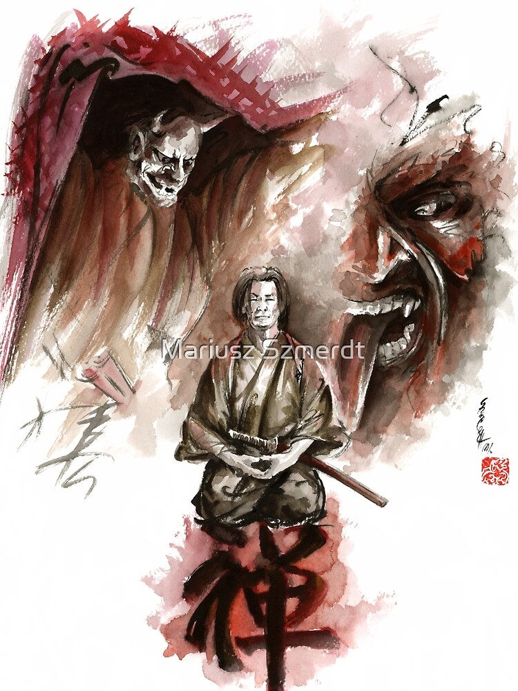 Minijupe « Samouraï ronin zen méditation deamons de l'esprit arts