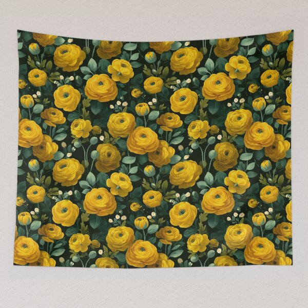 Item preview, Minimalistic Blooming Ranunculus Pattern For Garden Party designed and sold by RoyalStarsPatts.