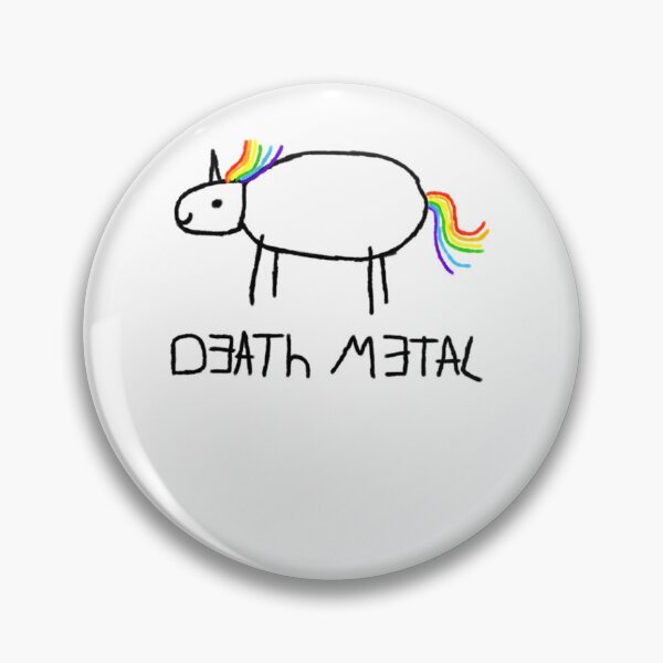 Item preview,  Death Metal Funny Colorful Unicorn Drawing Design designed and sold by EtienneCohen.