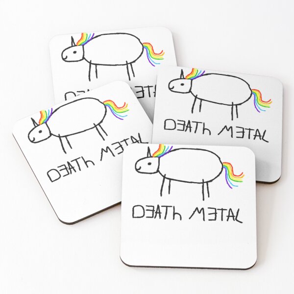 Item preview,  Death Metal Funny Colorful Unicorn Drawing Design designed and sold by EtienneCohen.