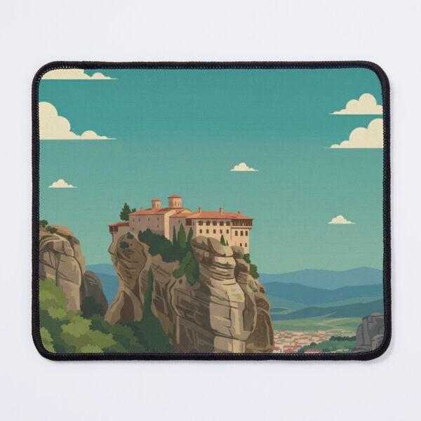 Item preview, Minimalist Meteora Monasteries Poster designed and sold by daemon-works.