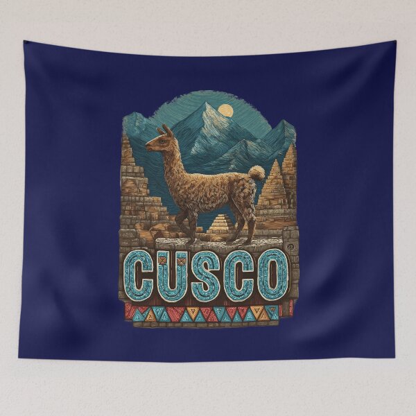 Item preview, Cusco Peru – Llama & Andes Inca Ruins Design designed and sold by Meiersbeste.