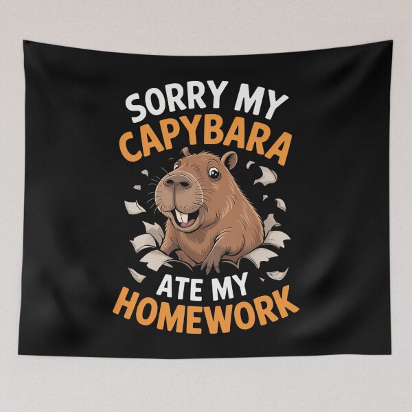 Item preview, Capybara Ate My Homework Funny School designed and sold by WalshDrawnLaugh.