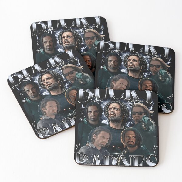 Item preview, Bucky Barnes Thunderbolts Sebastian Stan Winter Soldier Avengers Superhero Captain America Movies Poster designed and sold by LarisLawson.