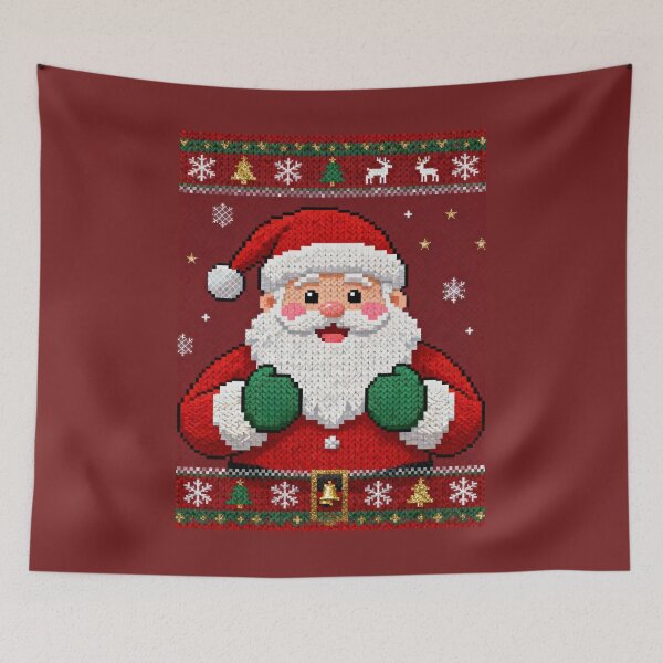 Artikelvorschau, Weihnachtsmütze, hässlicher Weihnachtspullover, Glöckchen, Rentier, Vintage entworfen und verkauft von SunfullyYours.