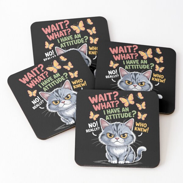 Item preview, Cat Kitten Sayings Funny Animal designed and sold by WalshDrawnLaugh.