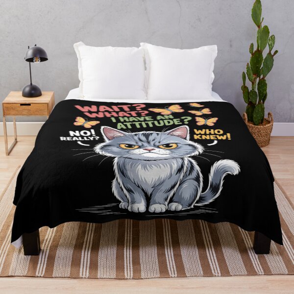 Item preview, Cat Kitten Sayings Funny Animal designed and sold by WalshDrawnLaugh.