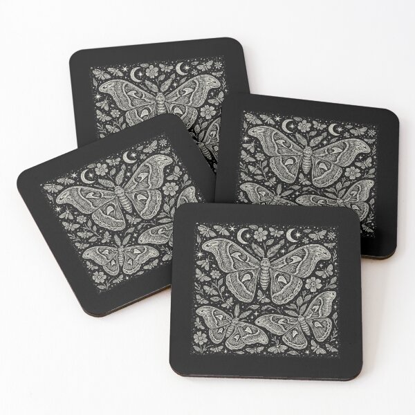 Item preview, Three Beautiful Moths And Mystical Flowers designed and sold by EdvvinStudios.