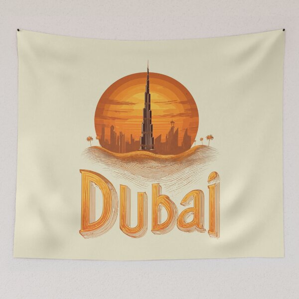 Item preview, Dubai Skyline – Burj Khalifa & Desert Sun Design designed and sold by Meiersbeste.