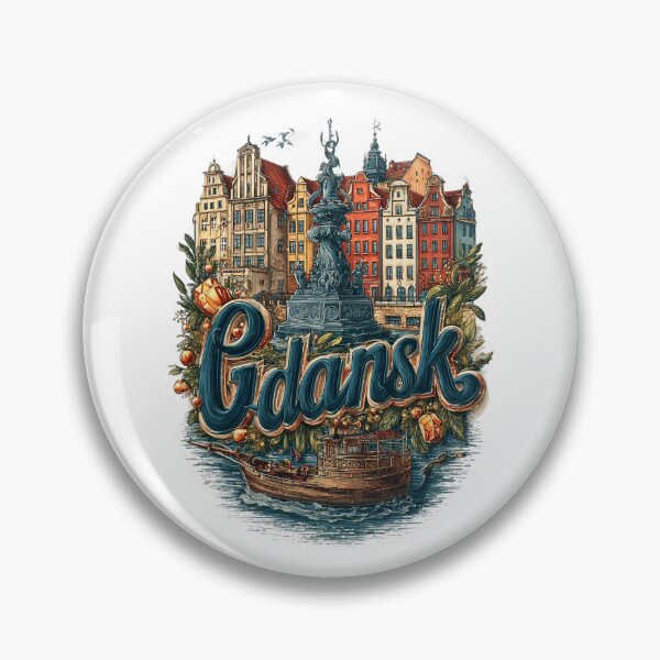 Item preview, Gdańsk Design – Old Town, Neptune Fountain & Harbor Illustration designed and sold by Meiersbeste.