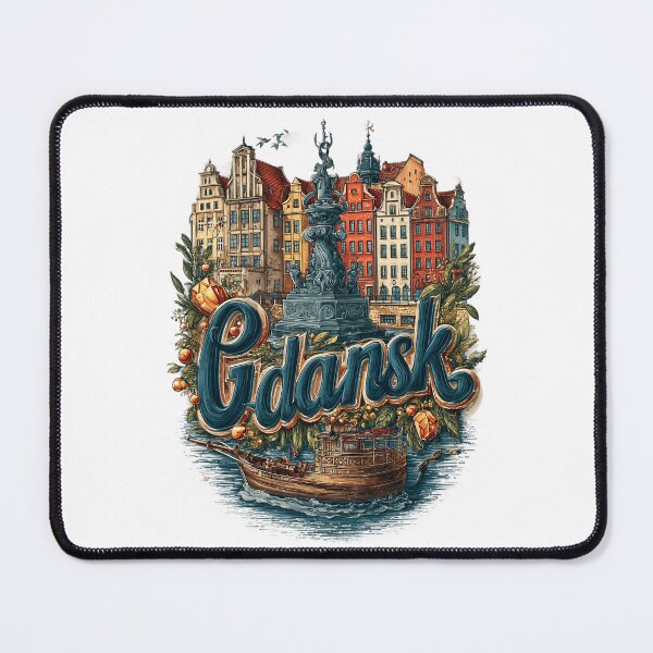 Item preview, Gdańsk Design – Old Town, Neptune Fountain & Harbor Illustration designed and sold by Meiersbeste.