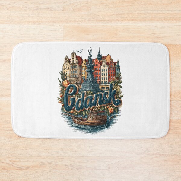 Item preview, Gdańsk Design – Old Town, Neptune Fountain & Harbor Illustration designed and sold by Meiersbeste.