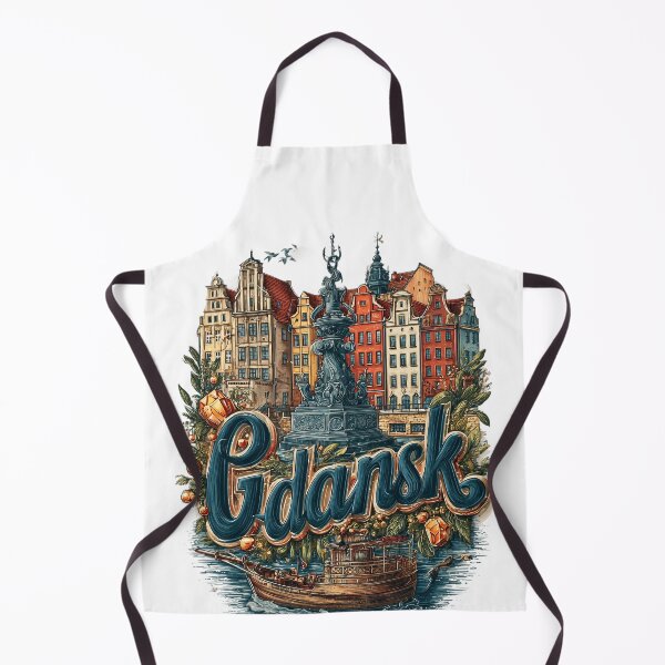 Item preview, Gdańsk Design – Old Town, Neptune Fountain & Harbor Illustration designed and sold by Meiersbeste.