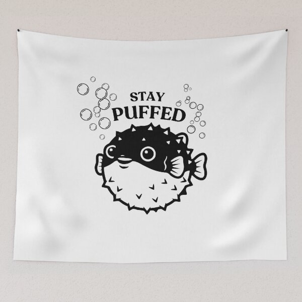 Item preview, Stay Puffed Cute Pufferfish designed and sold by Ketsuruii shop.