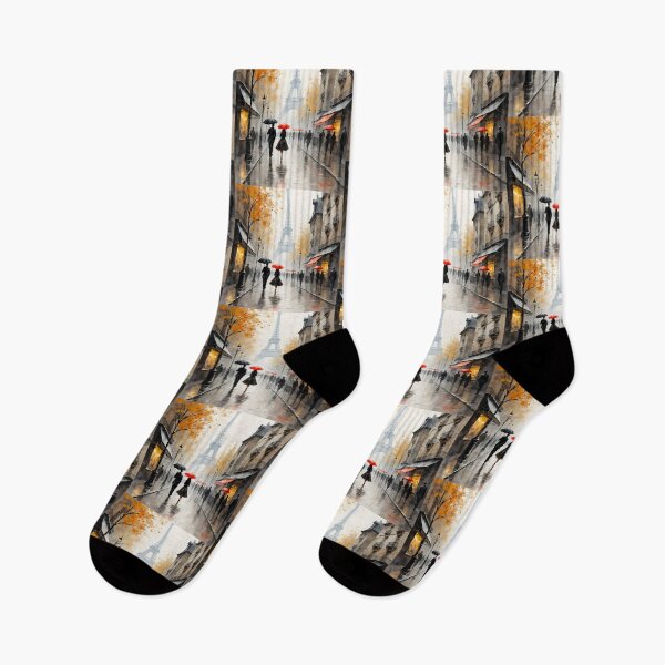 Item preview, Water Color of Paris and the Eiffel Tower during Rain designed and sold by Huskyyy Designs.
