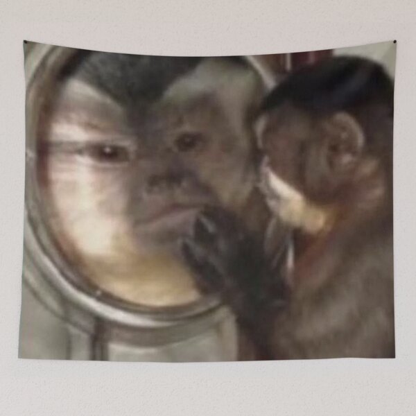 Item preview, Monkey looking in mirror  designed and sold by monkey zone.