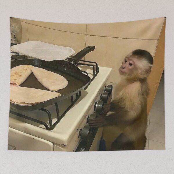Item preview, monkey cooking quesadilla  designed and sold by monkey zone.