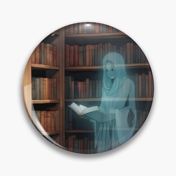 Item preview, Ghost in the Library | Dark Academia Spooky Bookish Art designed and sold by Ombrya.