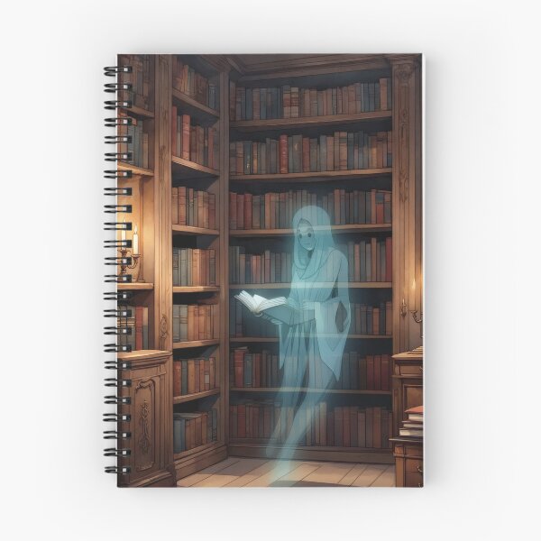 Item preview, Ghost in the Library | Dark Academia Spooky Bookish Art designed and sold by Ombrya.