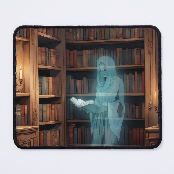 Item preview, Ghost in the Library | Dark Academia Spooky Bookish Art designed and sold by Ombrya.