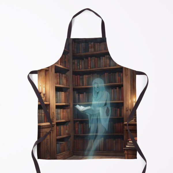 Item preview, Ghost in the Library | Dark Academia Spooky Bookish Art designed and sold by Ombrya.