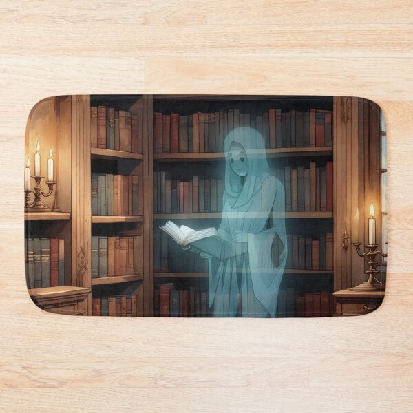 Item preview, Ghost in the Library | Dark Academia Spooky Bookish Art designed and sold by Ombrya.