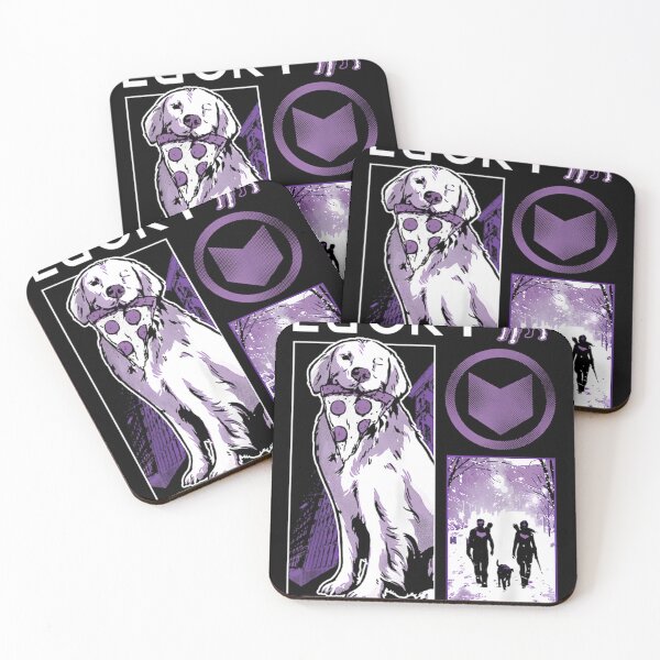 Artikelvorschau, Marvel Hawkeye Lucky, der Pizzahund, lila Collage entworfen und verkauft von BRIANAOKA.