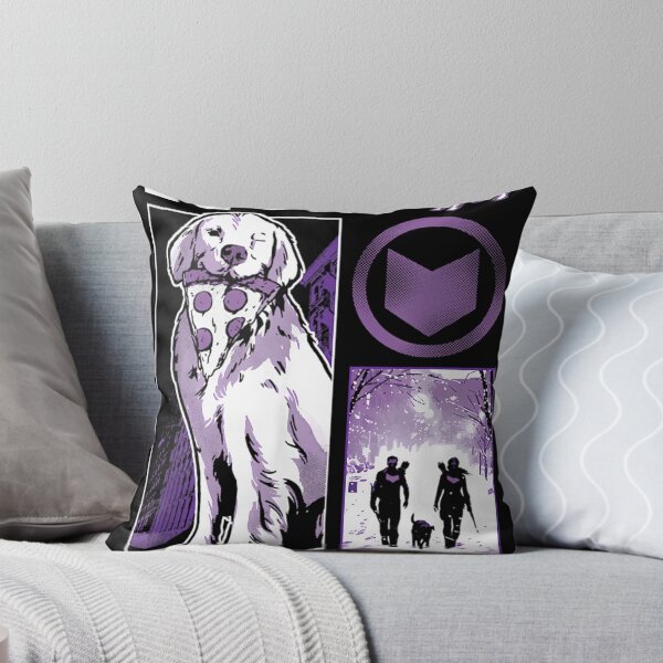 Artikelvorschau, Marvel Hawkeye Lucky, der Pizzahund, lila Collage entworfen und verkauft von BRIANAOKA.
