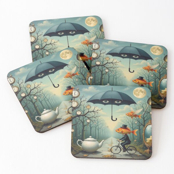 Item preview, Thought fish on clock branches – surreal vibes, poetic nonsense & bizarre beauty designed and sold by FotoworldEdel.