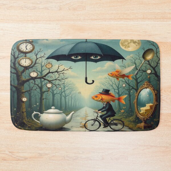 Item preview, Thought fish on clock branches – surreal vibes, poetic nonsense & bizarre beauty designed and sold by FotoworldEdel.