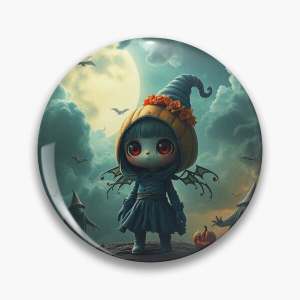 Item preview,  Halloween Cute Pumpkin child character art illustration kawaii trick or treat designed and sold by Vintage Designs +.