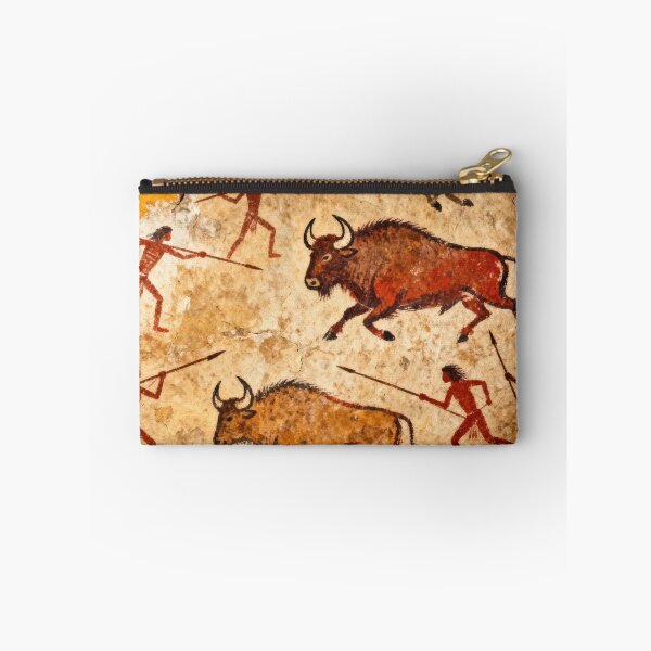 Item preview, Prehistoric Bison Hunt Cave Painting Ancient Rock Art designed and sold by EdgyEdgeArt.