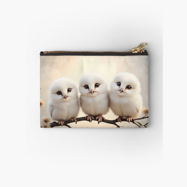 Item preview, 3 Fluffy, Gorgeous, Young Owlets  designed and sold by Huskyyy Designs.