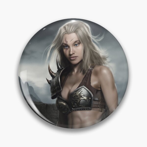 Item preview, Warrior woman painting fantasy art designed and sold by Vintage Designs +.