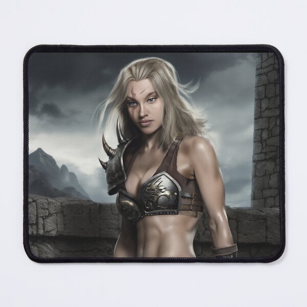 Item preview, Warrior woman painting fantasy art designed and sold by Vintage Designs +.