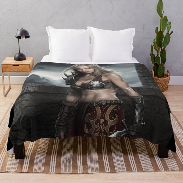Item preview, Warrior woman painting fantasy art designed and sold by Vintage Designs +.