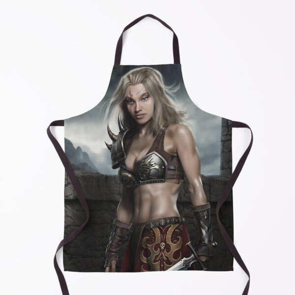 Item preview, Warrior woman painting fantasy art designed and sold by Vintage Designs +.