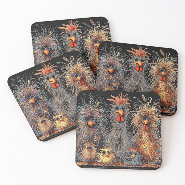 Item preview, Eagerlys Colorful Funny Chicken Art Crazy Chicken Family designed and sold by CeciliaVarela.