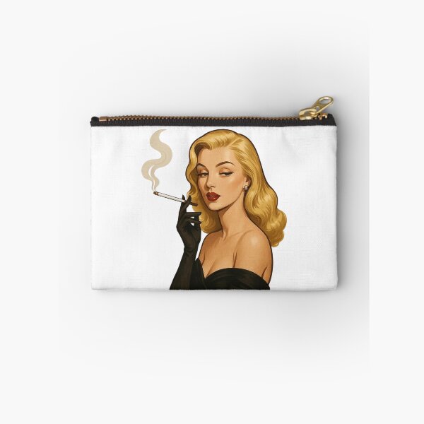 Item preview, Glamorous Vintage Blonde Smoking Retro Art Style Illustration. designed and sold by Spark2Seduction.