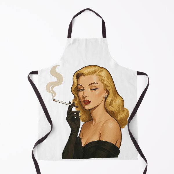 Item preview, Glamorous Vintage Blonde Smoking Retro Art Style Illustration. designed and sold by Spark2Seduction.