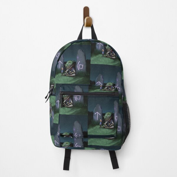 Item preview, The Goblin by the rune stones creepy illustration art designed and sold by Vintage Designs +.