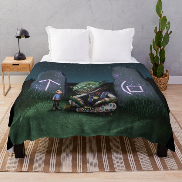 Item preview, The Goblin by the rune stones creepy illustration art designed and sold by Vintage Designs +.