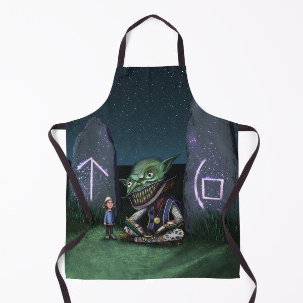 Item preview, The Goblin by the rune stones creepy illustration art designed and sold by Vintage Designs +.