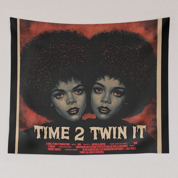 Artikelvorschau, Time 2 Twin It Gruseliges DIY-Shirt Vintage Horror und Halloween Bastel-T-Shirt | Time2TwinIt | Time 2 Twin It entworfen und verkauft von LAVegasVibes .