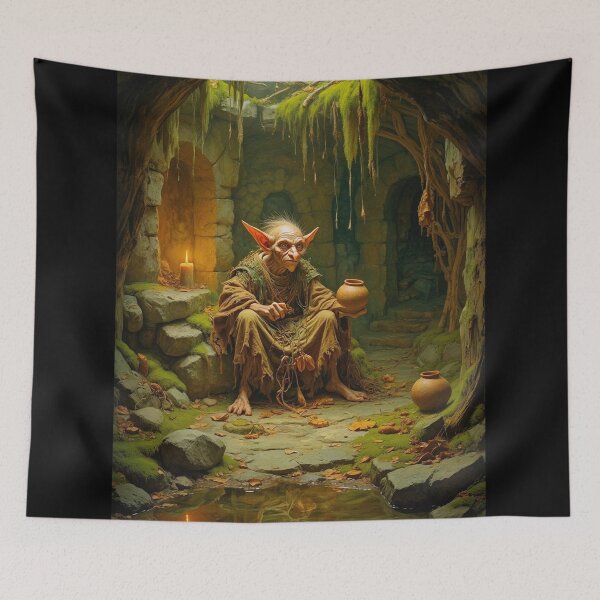 Item preview, Hobgoblin in his dark grove designed and sold by Vintage Designs +.