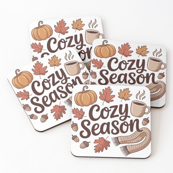 Item preview, Fall Cozy Season Aesthetic Coffee Pumpkin Autumn Leaves and Acorns Artwork designed and sold by Charaff.