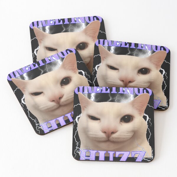 Item preview, Greetings Huzz Funny Silly Cat Meme Brainrot designed and sold by CeciliaVarela.