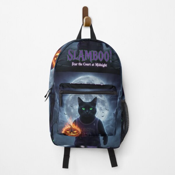 Item preview, SLAMBOO! Midnight Black Cat Halloween Basketball Vintage T-Shirt designed and sold by ZKSassyPUP.