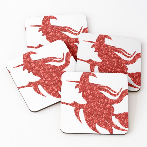 Item preview, Red Rhinestone  Witch And Cat On Broomstick designed and sold by TheIconSmith.