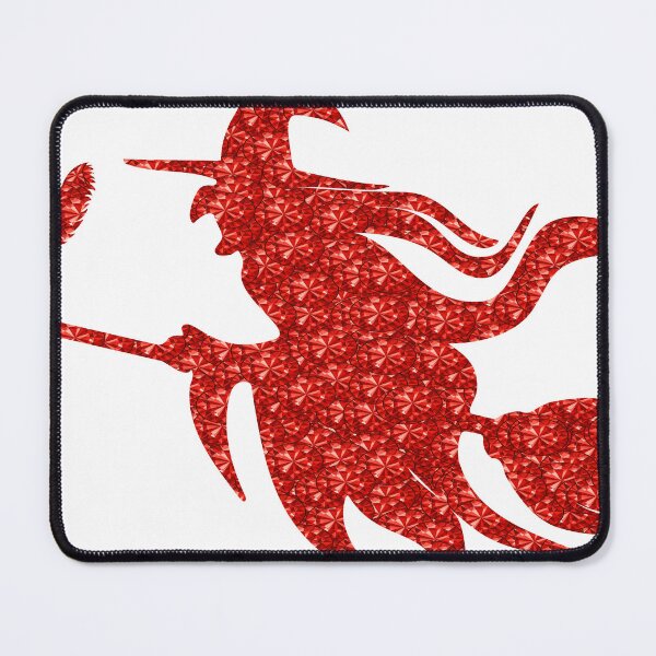 Item preview, Red Rhinestone  Witch And Cat On Broomstick designed and sold by TheIconSmith.